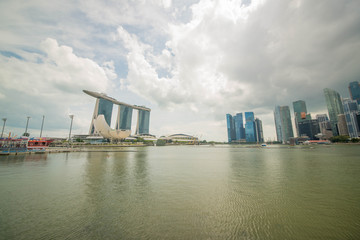 Fototapeta na wymiar Marina Bay Sands in Singapore.
