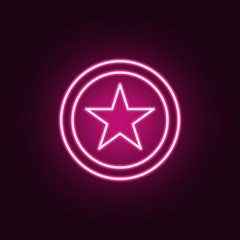 recommend video neon icon. Elements of online and web set. Simple icon for websites, web design, mobile app, info graphics