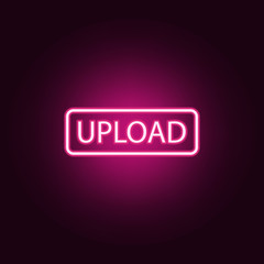 loading neon icon. Elements of online and web set. Simple icon for websites, web design, mobile app, info graphics