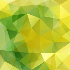 Polygonal vector background. Can be used in cover design, book design, website background. Vector illustration. Yellow, green colors.