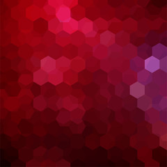 Background made of red hexagons. Square composition with geometric shapes. Eps 10
