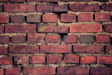 old red brick wall texture background