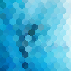 Vector background with blue hexagons. Can be used in cover design, book design, website background. Vector illustration