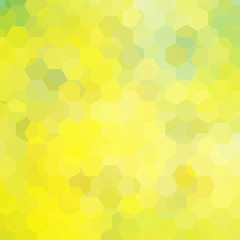 Fototapeta na wymiar Vector background with yellow hexagons. Can be used in cover design, book design, website background. Vector illustration