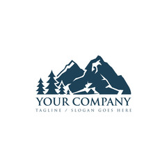Mountain Logo Template. Vector Illustrator - Vector 
