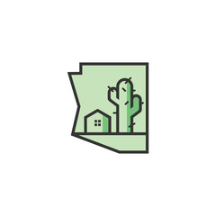 Arizona real estate logo template - Vector