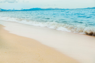 White sand and blue sea, beautiful sky
