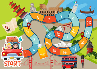 Holiday board game template © brgfx