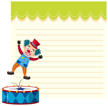 A clawn on note template