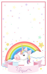 A cute unicorn template