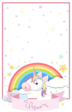A cute unicorn template