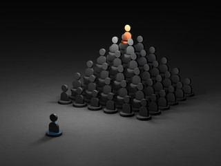 格差社会を表すアブストラクトCG