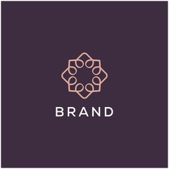 decorative love logo design