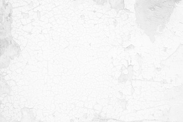 White Peeling White Paint on Concrete Wall Background.