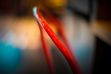 Abstract red tubular object