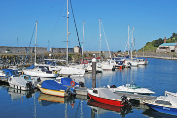 Fototapeta na wymiar Glenarm Harbour Marina Co Antrim Northern Ireland