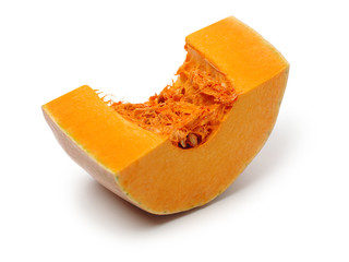 Orange pumpkin on white background