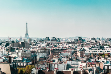 Colorful Parisian Buildings in Paris, France