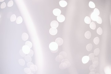 Abstract White Bokeh Interior Background.