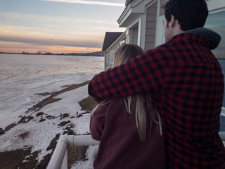 Young Couple enjoying the Sights of Duluth, Minnesota