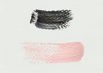 Black and pink brush strokes