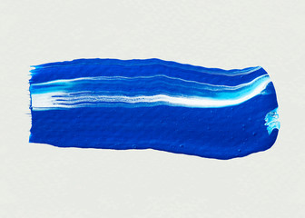 Obraz premium Blue paint brush stroke