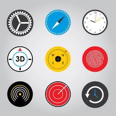 Touchscreen Smart Phone Mobile Application Button Icon Vector illustration.