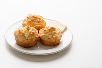 Food Prepared Baking Baked Soda Tea Biscuits Isolated White Background