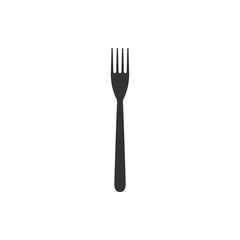 Fork icon isolated. Flat design. Vector Illustration