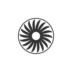 Ventilator symbol icon isolated. Ventilation sign. Flat design. Vector Illustration