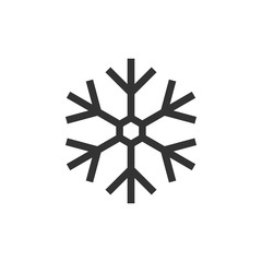 Snowflake icon isolated. Flat design. Vector Illustration