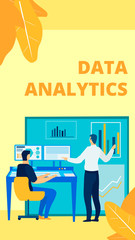 Professional Data Management Flat Poster Template