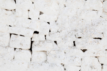Muro bianco irregolare