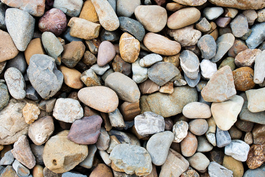River rocks, various colors, background images