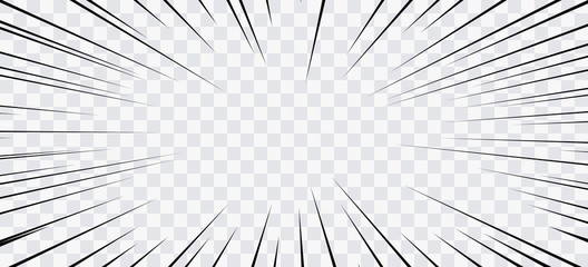 Comic book action lines. Speed lines Manga frame