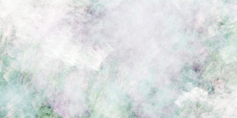 Abstract fantastic green and rose clouds. Colorful fractal background. Digital art. 3d rendering.