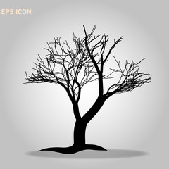 Tree icon. Forest symbol. Flat web sign on white background. Vector