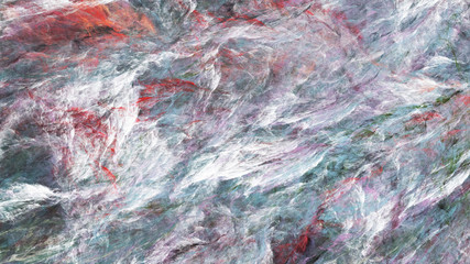 Abstract grey and red fantastic clouds. Colorful fractal background. Digital art. 3d rendering.