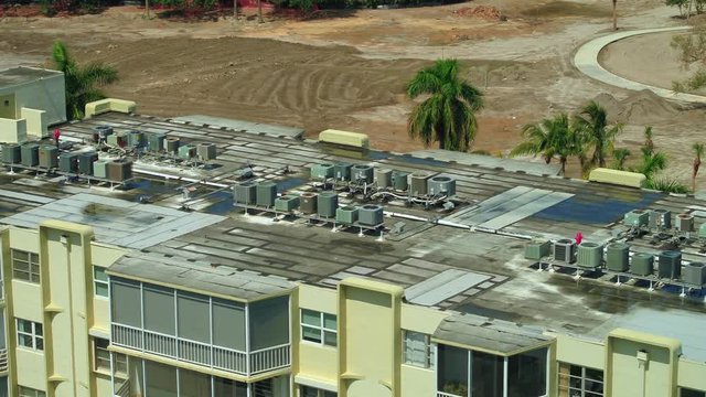 Building with poor condition roof inspection Fairways Riviera Condominium Hallandale Beach FL