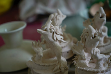 Has not been fired ceramic products