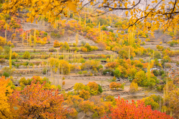 beautiful mountain in nature landscape view from Pakistan,autumn