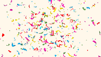 Colorful Confetti On white Background. Celebration & Party backdrop