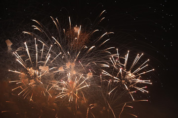Silvester Feuerwerk Raketen an Neujahr
