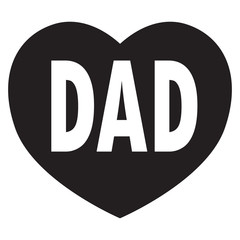 dad in heart icon on white background. flat style. father day sign for your web site design, logo, app, UI. dad in heart symbol. father sign.