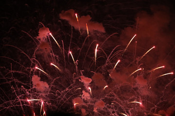 Silvester Feuerwerk Raketen an Neujahr