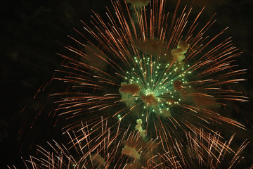 Obraz premium Silvester Feuerwerk Raketen an Neujahr