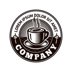 Coffee logo. Vintage cafe logo. Vector and illustrations.