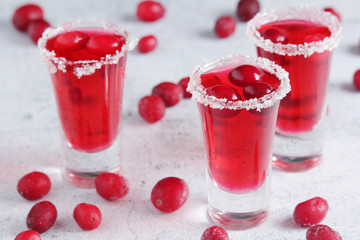 Cranberry liquor shots	
