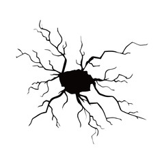 illustration of earth quake on white background