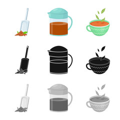 Vector illustration of healthy and floral  symbol. Collection of healthy and gradient vector icon for stock.